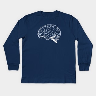 Brain drawing Kids Long Sleeve T-Shirt